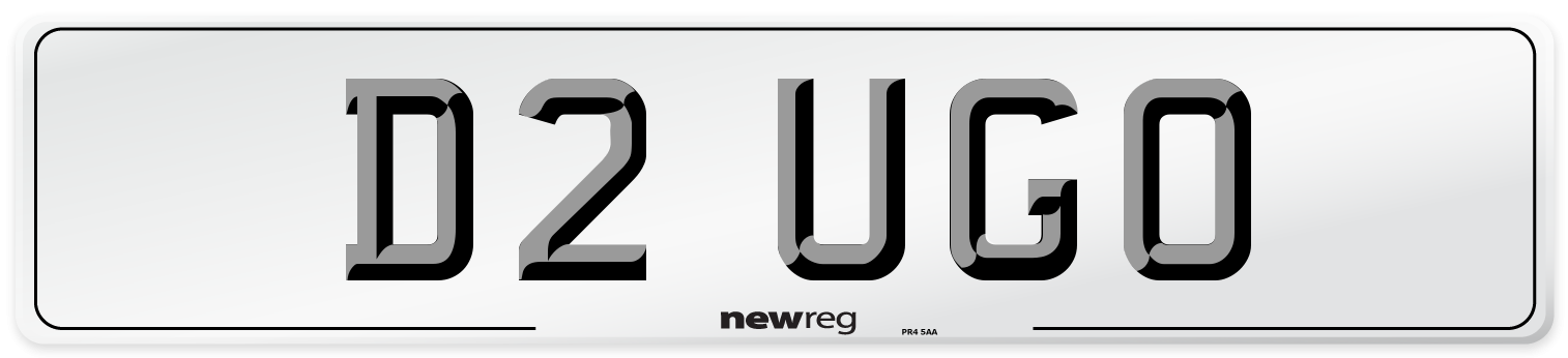 D2 UGO Number Plate from New Reg